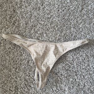 SKIMS Beige Textured Bikini Bottom